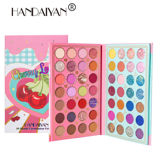 HANDAIYAN 56 Color Makeup Eyeshadow Palette Pearlescent Matte Sequins Eyeshadow Man Show Stage Makeup