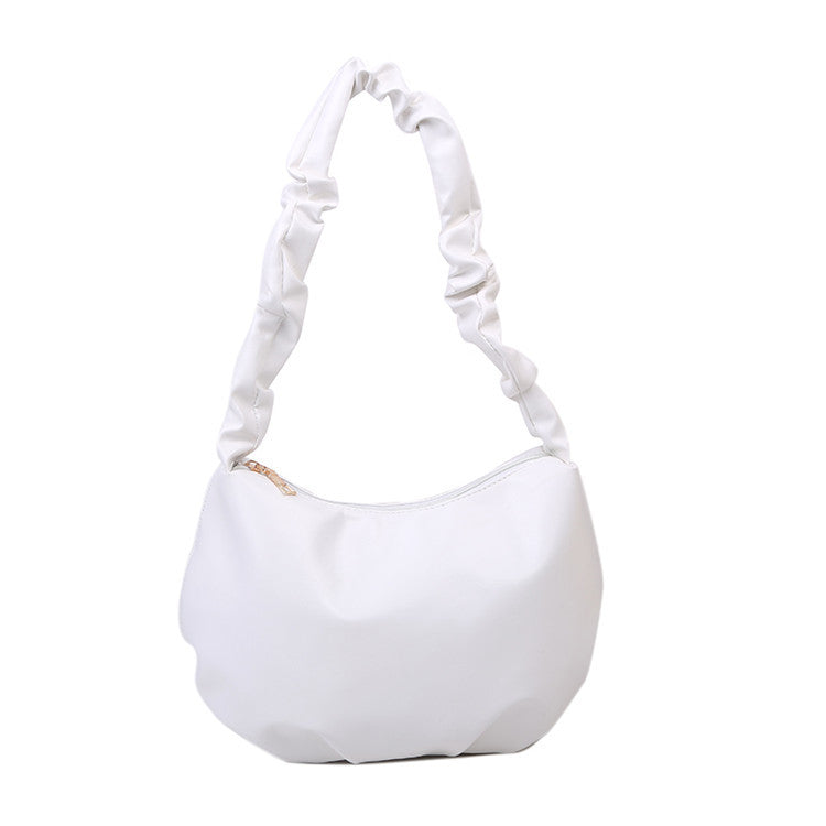 Soft Cloud Bag Korean Version Bag Women's New Shoulder Bag Fairy Student Underarm Bag Women's Pleated Handbag