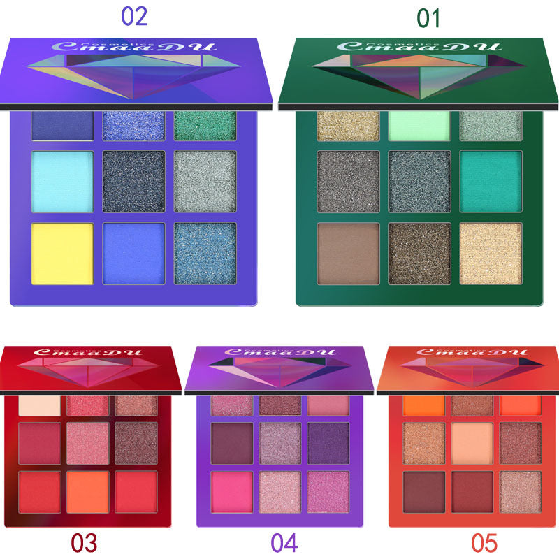 CmaaDu 9 Color Diamond Shine Eyeshadow Palette