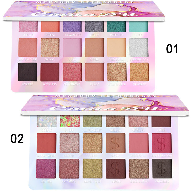 CmaaDu 18 Colors Matte and Metallic Glitter Eyeshadow Palette