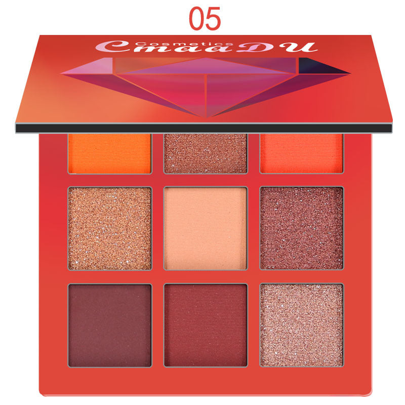 CmaaDu 9 Color Diamond Shine Eyeshadow Palette