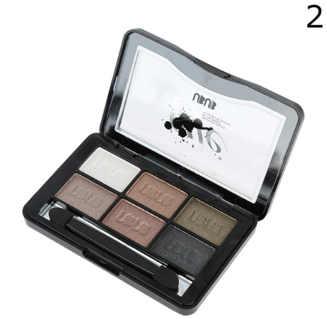 UBUB 6 Colors Roast Eye Shadow Powder Makeup Palette in Shimmer Metallic Glitter Cream Eyeshadow Palette