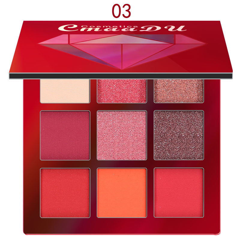 CmaaDu 9 Color Diamond Shine Eyeshadow Palette