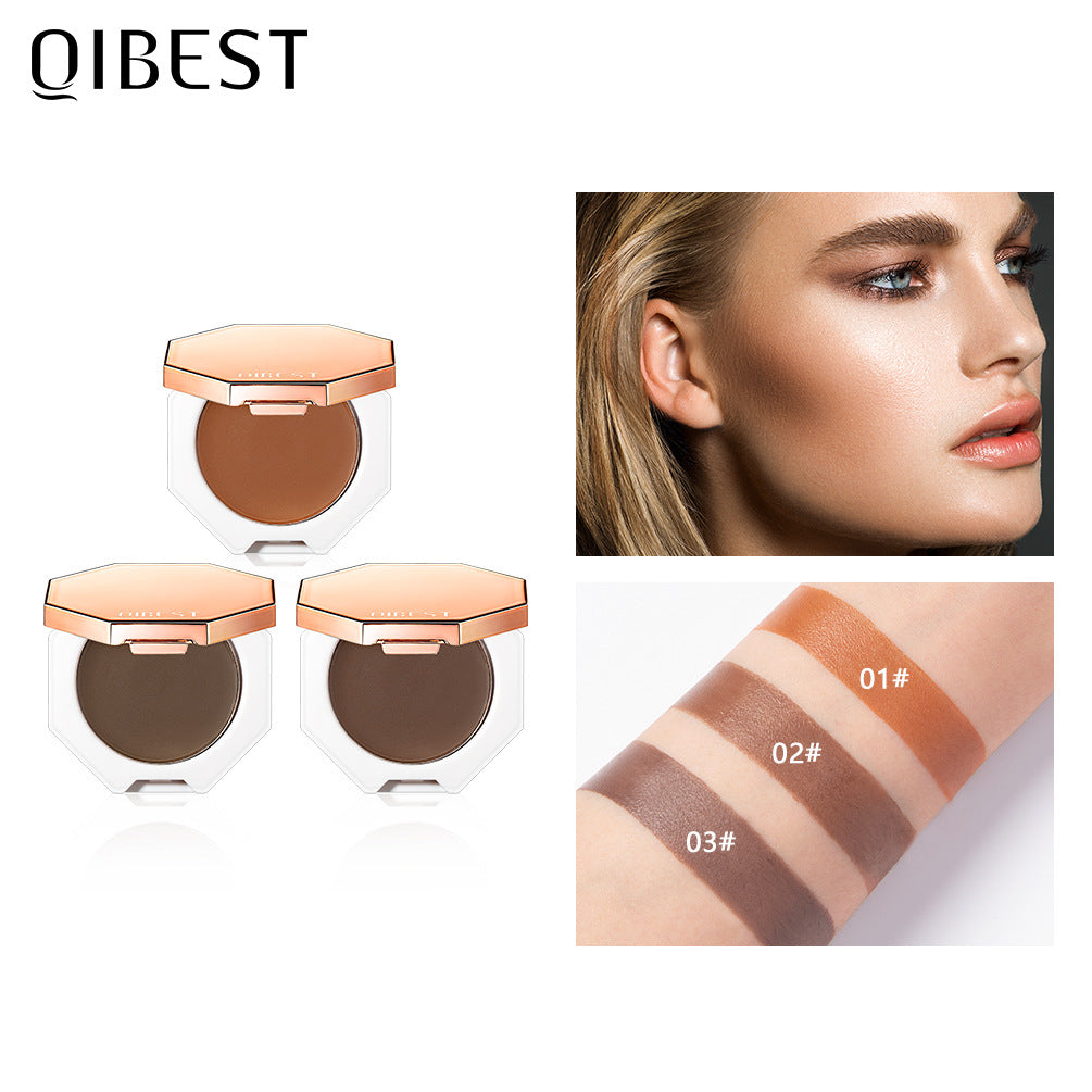 QIBEST Contour Cream Shadow Nose Shadow Modification Face Contour Repair Cream Silhouette Concealer Foundation