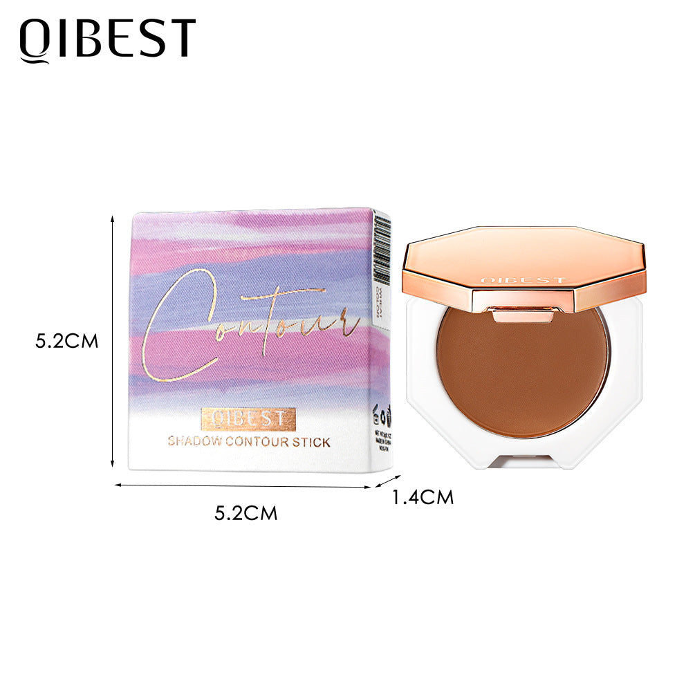 QIBEST Contour Cream Shadow Nose Shadow Modification Face Contour Repair Cream Silhouette Concealer Foundation