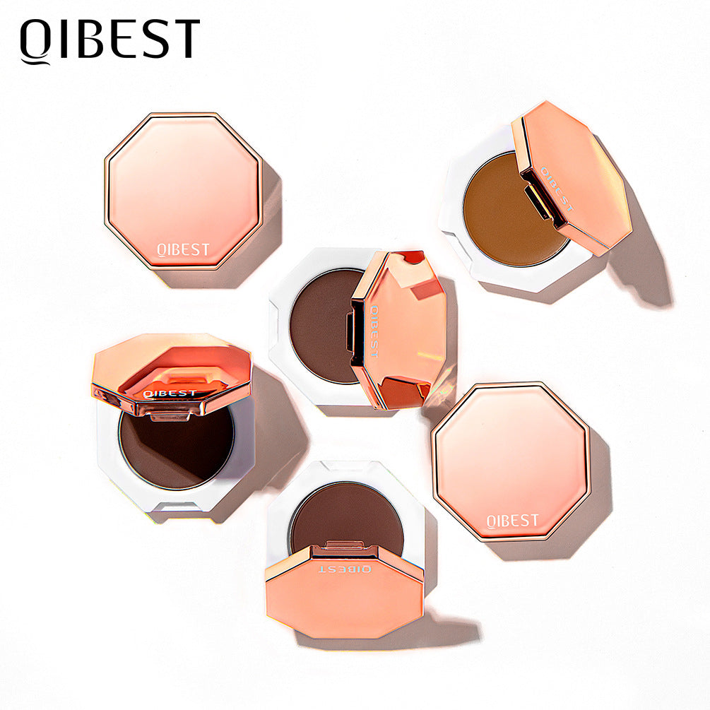 QIBEST Contour Cream Shadow Nose Shadow Modification Face Contour Repair Cream Silhouette Concealer Foundation