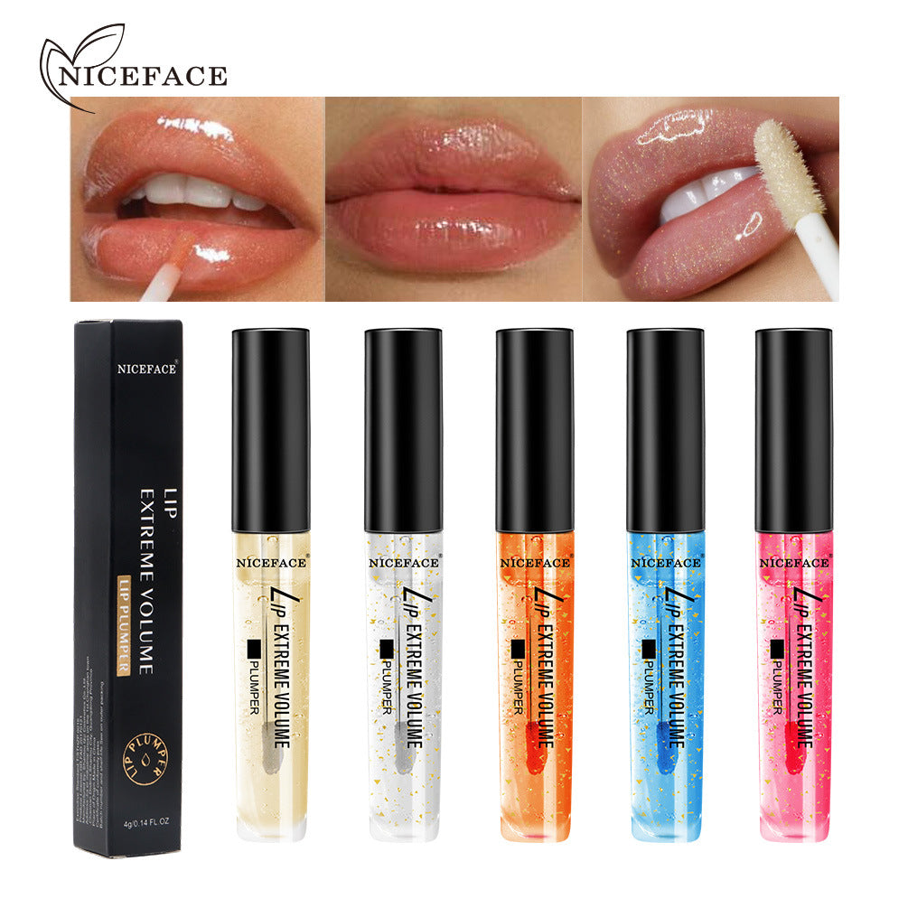 NICEFACE Gold Foil Lip Liquid Moisturizing And Lightening Lip Lines Wiping Out Beautiful Lip Artifact Lip Oil