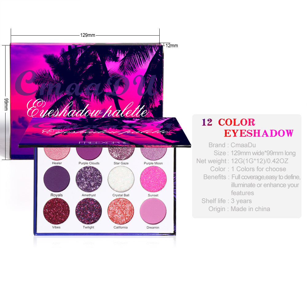 CmaaDu 12 Color Eyeshadow Palette