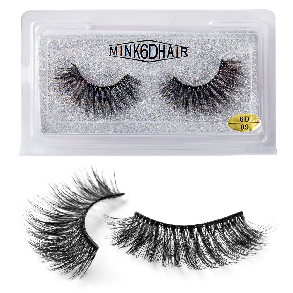 New False Eyelashes Eyelashes Cross Exaggerated Eyelashes 3D Three Dimensional Thick Imitation Mink False Eyelashes 25mm