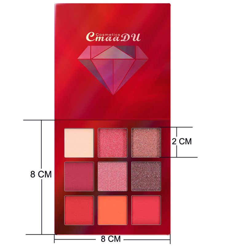 CmaaDu 9 Color Diamond Shine Eyeshadow Palette