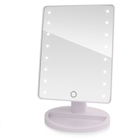 LED Touch Screen Makeup Mirror Professional Vanity Mirror With 16 LED Lights Health Beauty Adjustable Countertop 180 Rotating