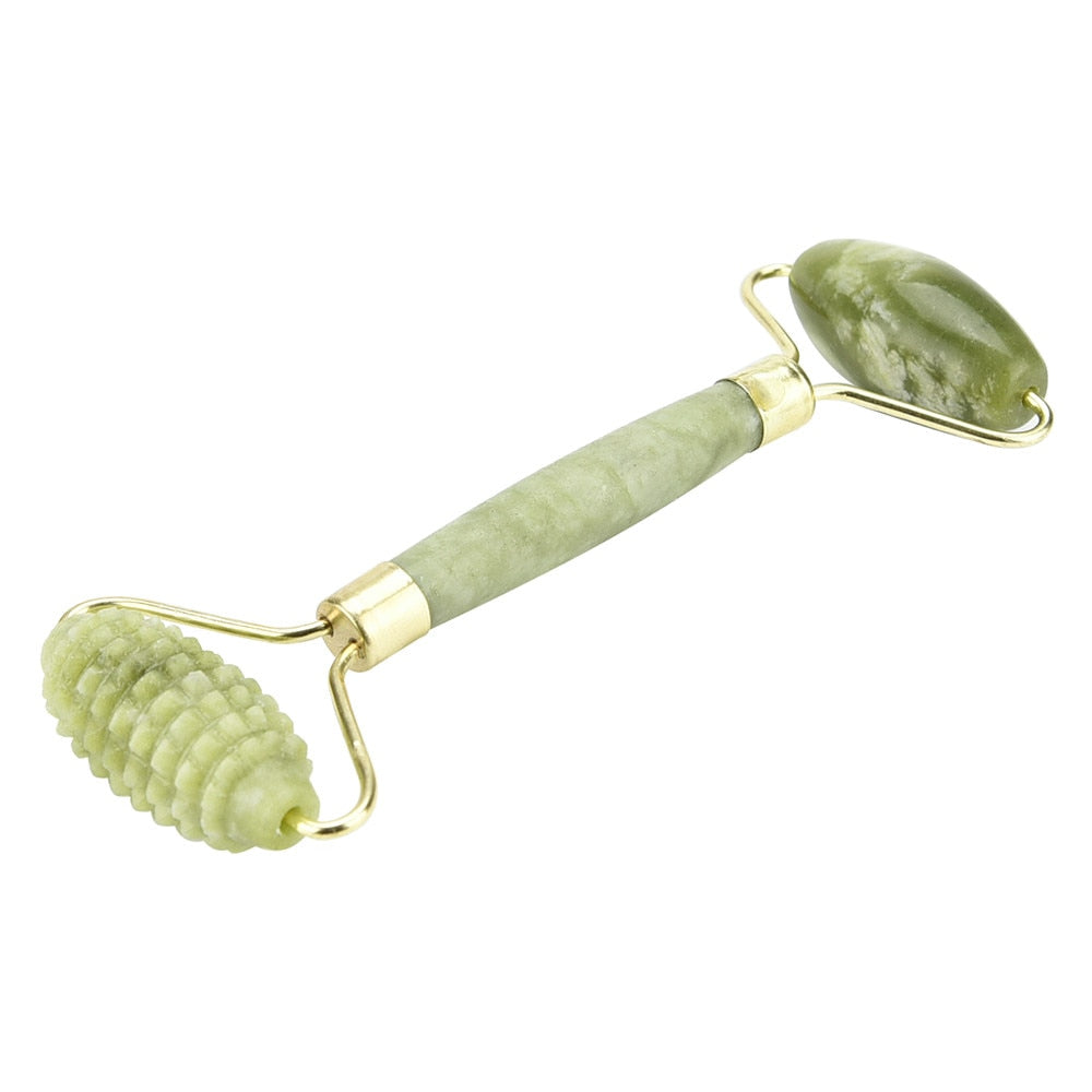 Natural Double head Facial Beauty Massage Tool Jade Roller Face Thin massager May14 HW