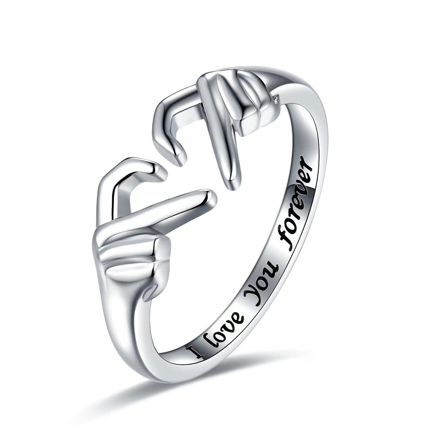 Romantic Love Hands Couple's Ring