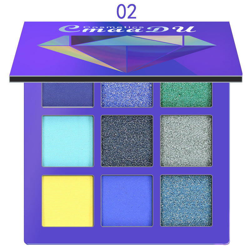 CmaaDu 9 Color Diamond Shine Eyeshadow Palette