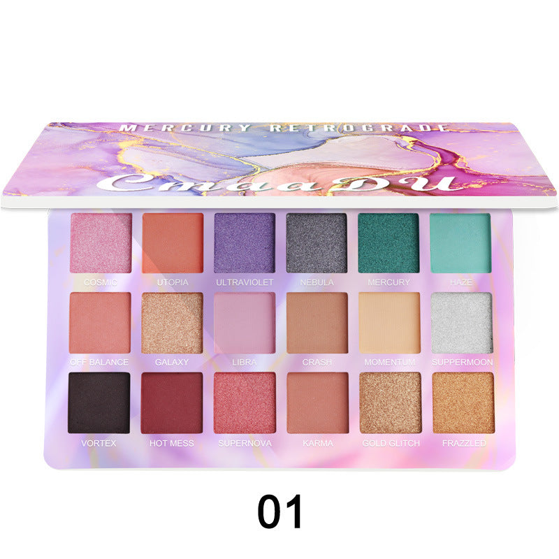 CmaaDu 18 Colors Matte and Metallic Glitter Eyeshadow Palette