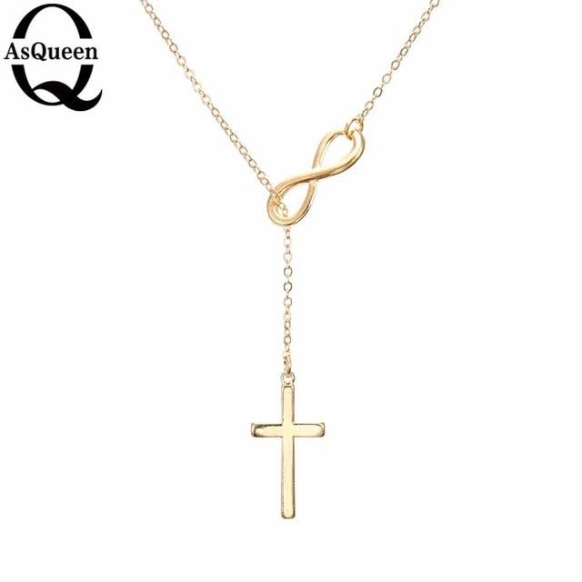 Small Gold Cross Pendant Necklace Women Girl Kids,Mini Charm Pendant