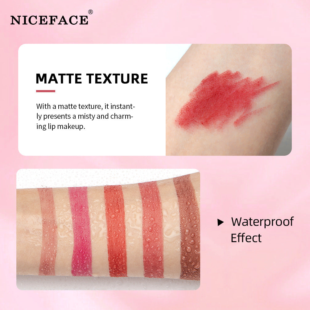 NICEFACE 12 Color Lip Liner Nude Color Modification Is Not Easy To Fade Lip Liner Matte Velvet Lipstick Lip Pencil