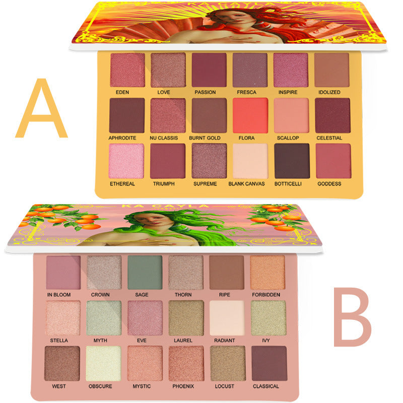 KA CAYLA 18 Shades of EVA Eyeshadow Matte and Metallic Eyeshadow Palette