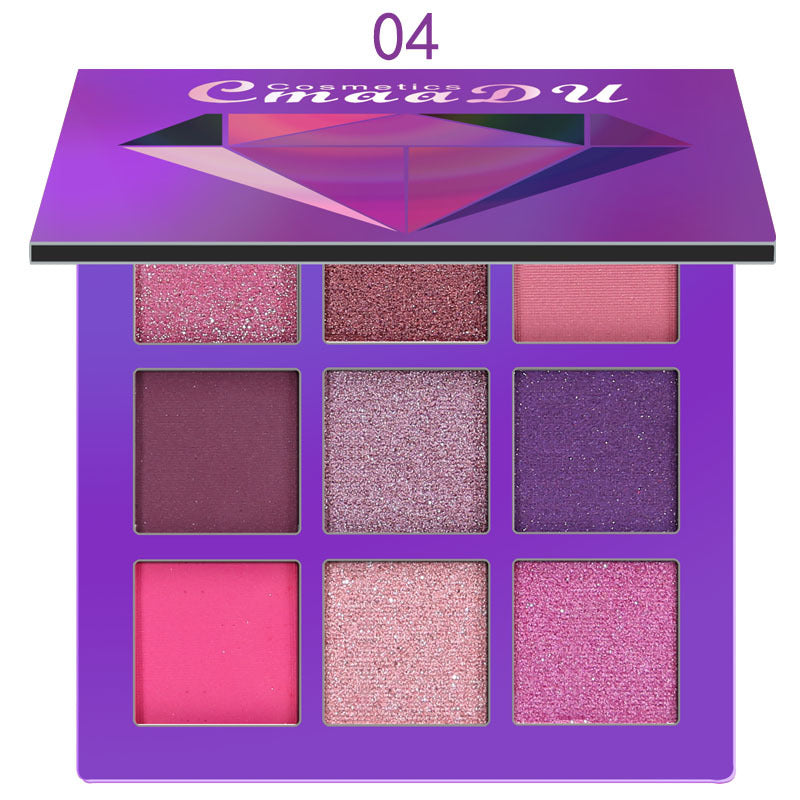 CmaaDu 9 Color Diamond Shine Eyeshadow Palette