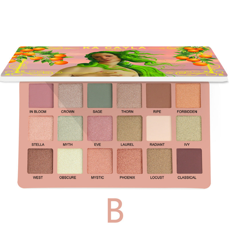 KA CAYLA 18 Shades of EVA Eyeshadow Matte and Metallic Eyeshadow Palette