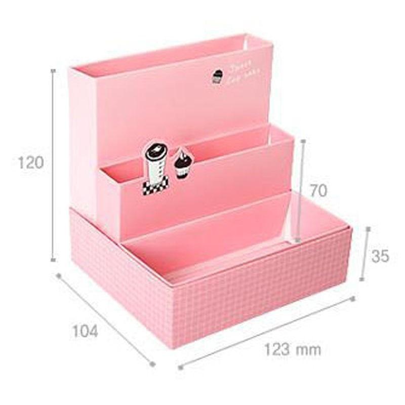 Sale DIY Paper Board Makeup Cosmetic Storage Box Container Desk Decor Stationery Case Organizer Top