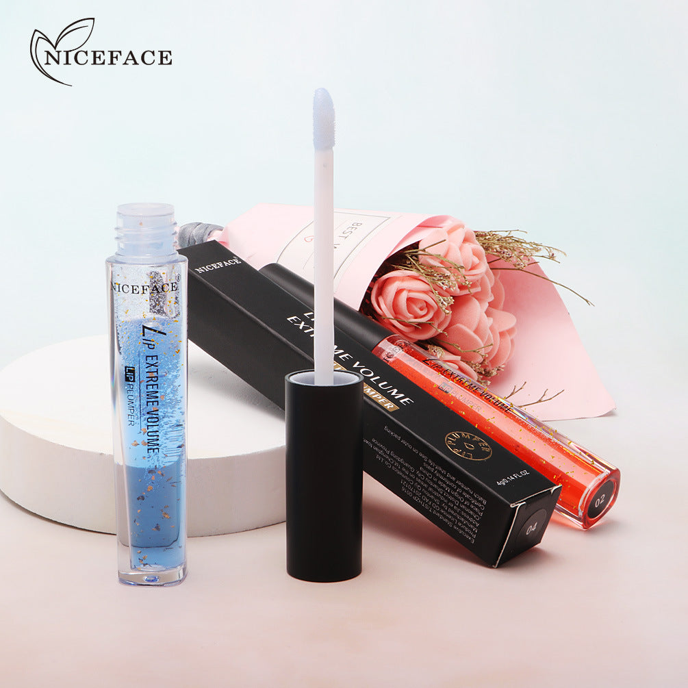 NICEFACE Gold Foil Lip Liquid Moisturizing And Lightening Lip Lines Wiping Out Beautiful Lip Artifact Lip Oil