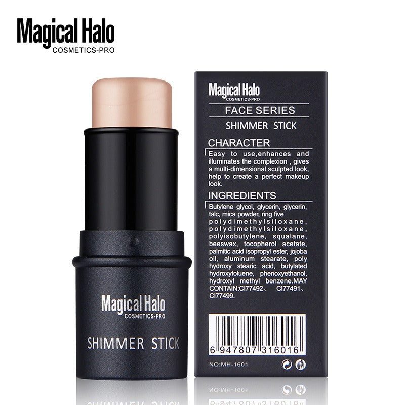 High gloss, contouring, brightening, shadow stick, three-dimensional facial foundation cream, silkworms pen