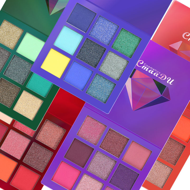 CmaaDu 9 Color Diamond Shine Eyeshadow Palette