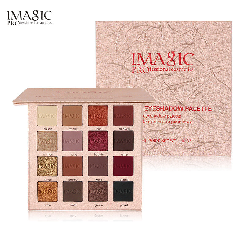 IMAGIC Beauty Eyeshadow Palette Charming Eyes Matte Pearlescent New 16 Colors Eyeshadow Cosmetic