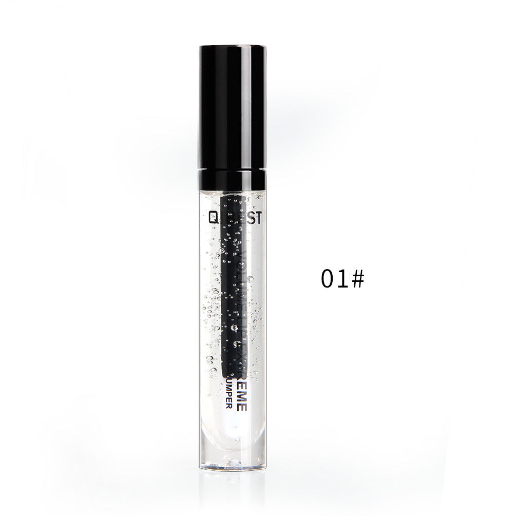 QIBEST Transparent Color Sexy Big Mouth Lip Gloss Moisturizing Lightening Lip Texture Lock Color Oil Lip Plumping Oil