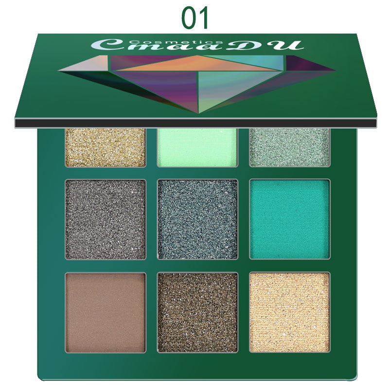 CmaaDu 9 Color Diamond Shine Eyeshadow Palette