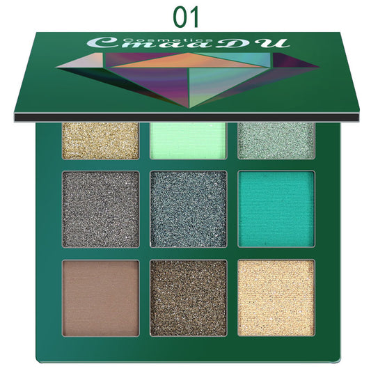 CmaaDu 9 Color Diamond Shine Eyeshadow Palette