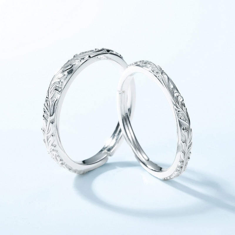 New Couples Rings S925 Sterling Silver Rings Couples Fashion Popular Valentine's Day Gift