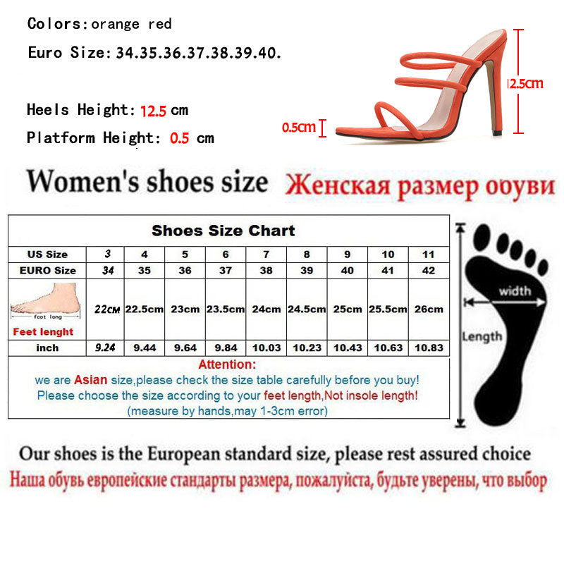 Summer Shoes Woman Lycra Fluorescent Mules Glitter Peep Toe Slides High Heel Slippers Slip On Fashion Sandals