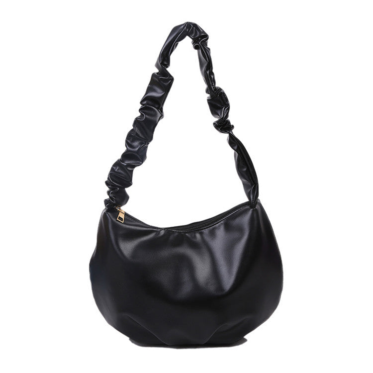 Soft Cloud Bag Korean Version Bag Women's New Shoulder Bag Fairy Student Underarm Bag Women's Pleated Handbag