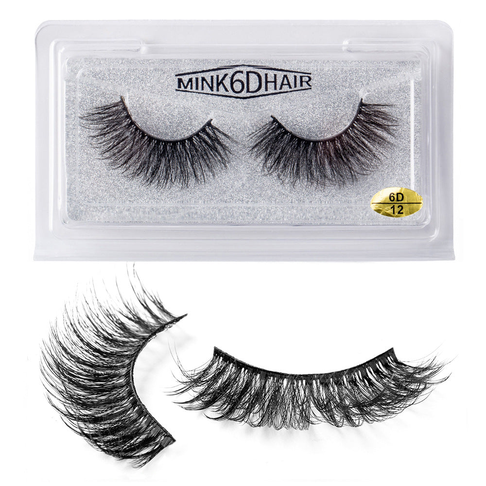 New False Eyelashes Eyelashes Cross Exaggerated Eyelashes 3D Three Dimensional Thick Imitation Mink False Eyelashes 25mm