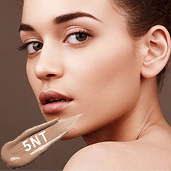 Professional Full Coverage Liquid Foundation Face Base Makeup Natural Color Concealer Whitening Lasting Primer Makeup