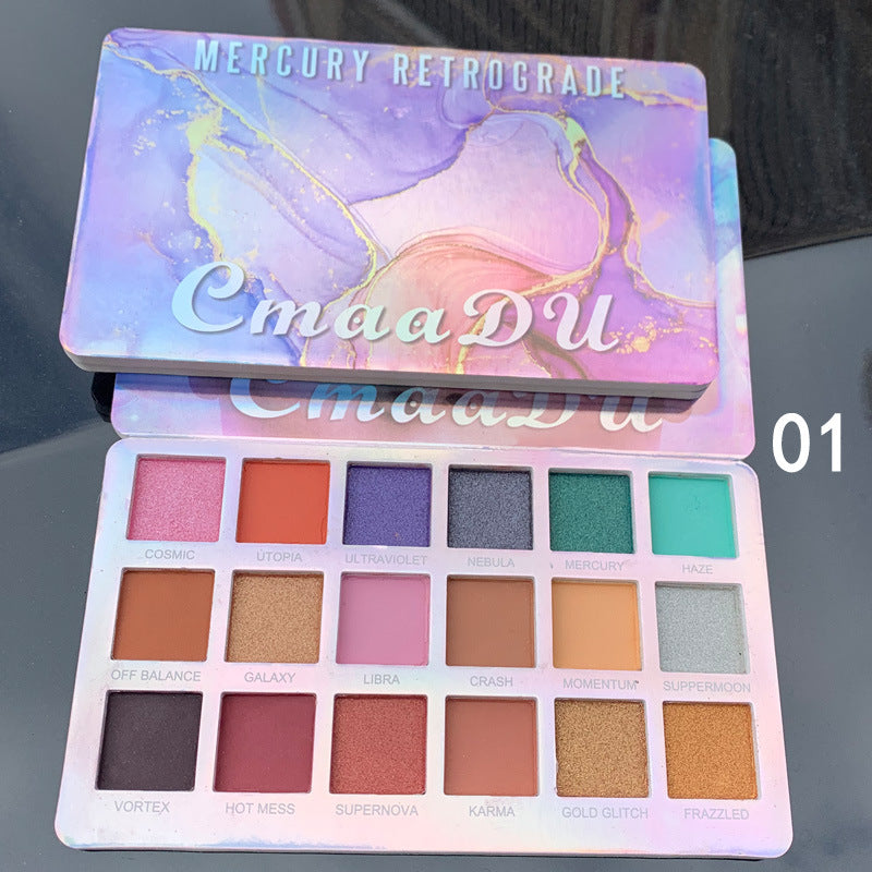 CmaaDu 18 Colors Matte and Metallic Glitter Eyeshadow Palette