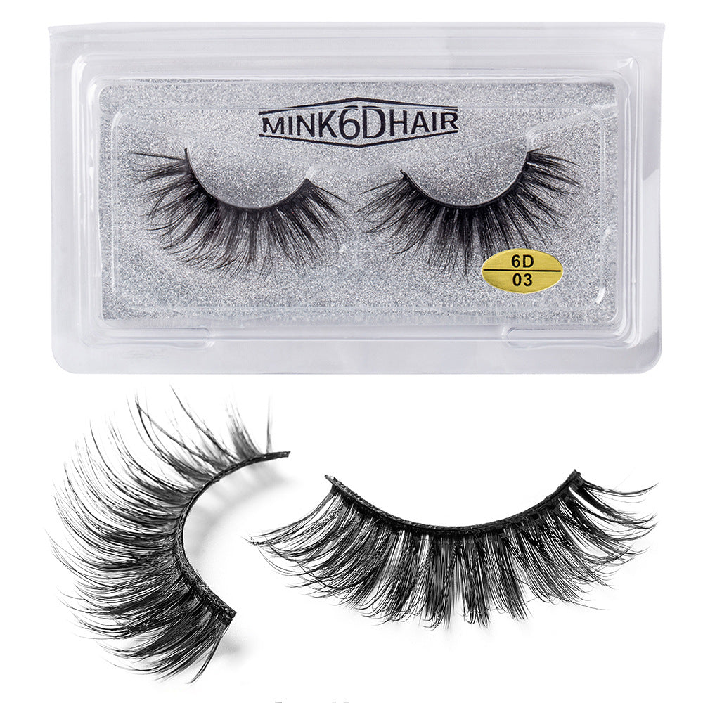 New False Eyelashes Eyelashes Cross Exaggerated Eyelashes 3D Three Dimensional Thick Imitation Mink False Eyelashes 25mm