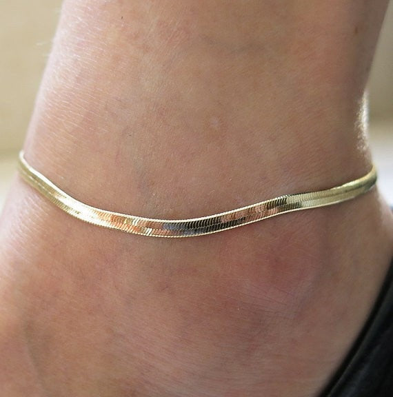 Stainless Steel Gold Anklet