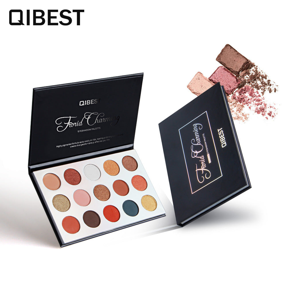 QIBEST 15 Color Eyeshadow Palette Renaissance Eyeshadow Palette Sunset Eyeshadow