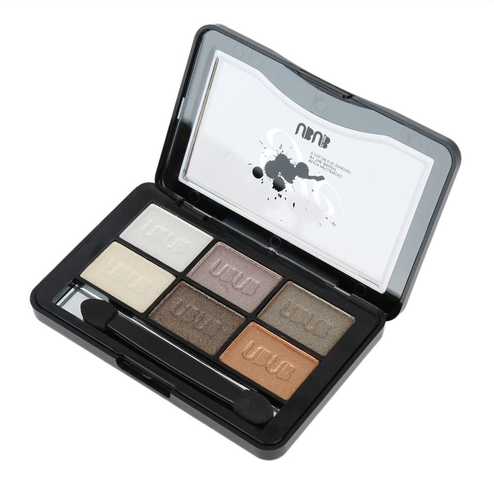 UBUB 6 Colors Roast Eye Shadow Powder Makeup Palette in Shimmer Metallic Glitter Cream Eyeshadow Palette