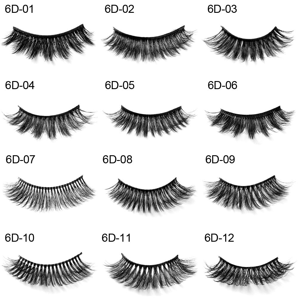 New False Eyelashes Eyelashes Cross Exaggerated Eyelashes 3D Three Dimensional Thick Imitation Mink False Eyelashes 25mm