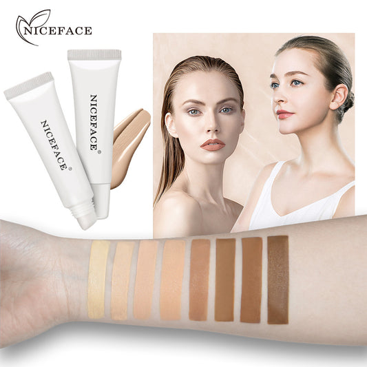 NICEFACE 8 Colors Silky Texture Discoloration Light And Docile Liquid Foundation Waterproof And Not Easy To Take Off Makeup