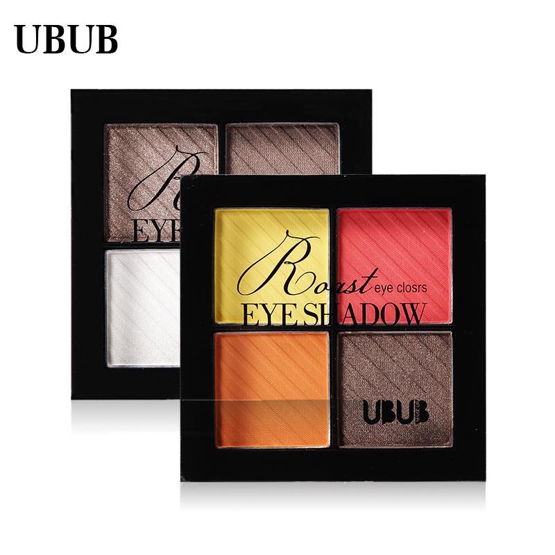 UBUB 4 Colors Eyeshadow Shimmer Natural Eyeshadow  Matte Nude Metallic Earth Color Eye Shadow Beauty Makeup Palette