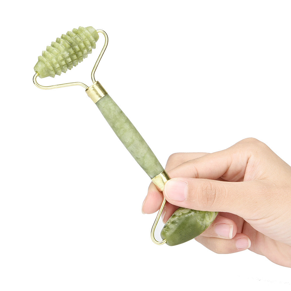 Natural Double head Facial Beauty Massage Tool Jade Roller Face Thin massager May14 HW